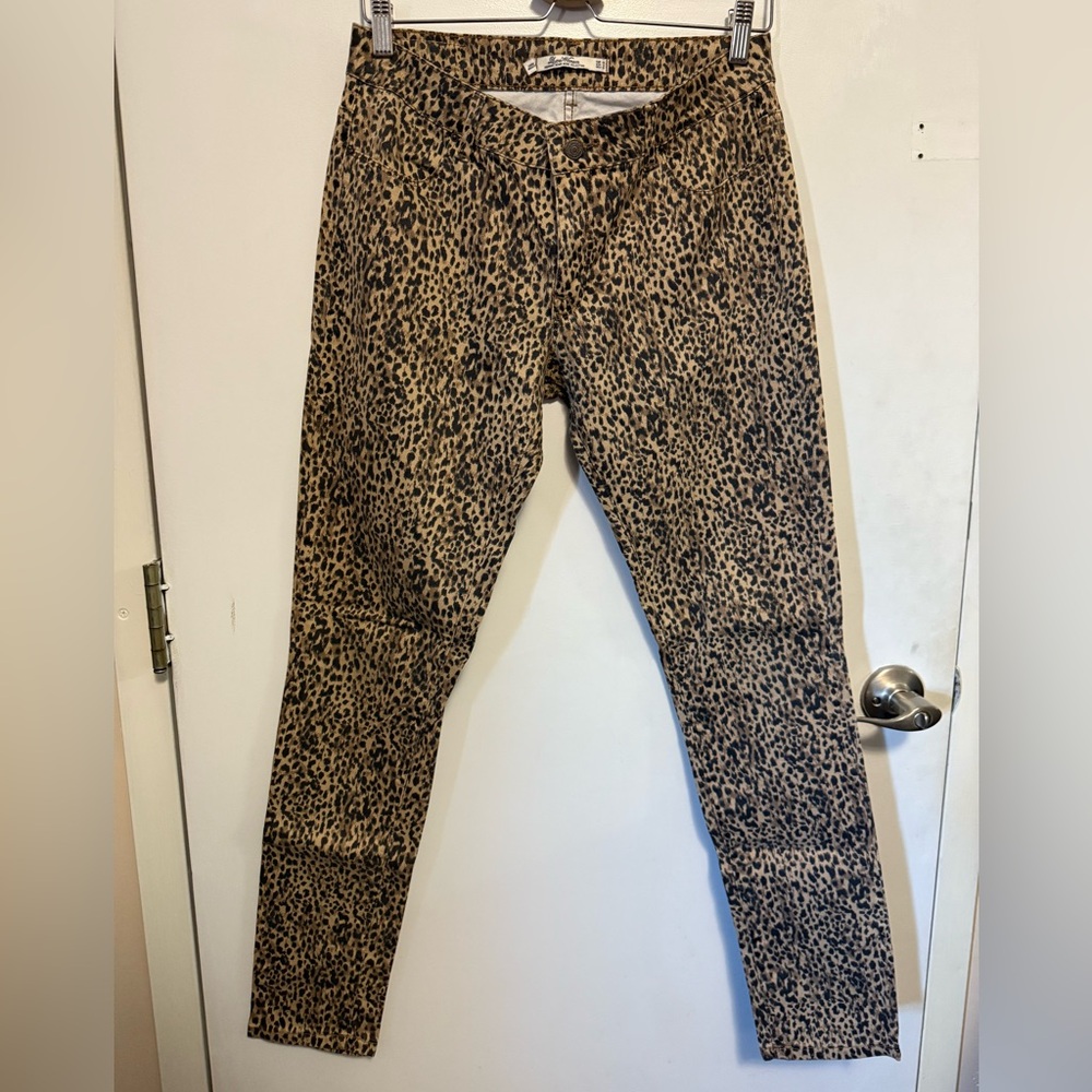 Zara Woman Leopard Print Pants, Size 10